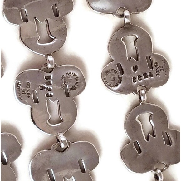 Margot de Taxco Enamel on Sterling Silver Necklace and Bracelet Set - Picture 7 of 10